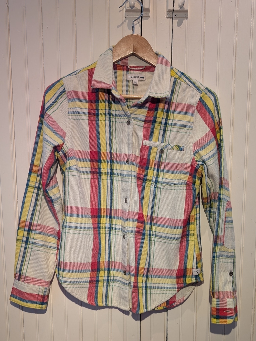 Toad&Co Womens Multicolor Plaid Button-Front Shirt